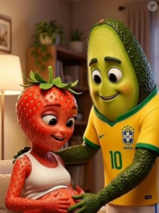 Personajes híbridos: Personas + Frutas u Objetos